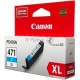 Картридж Canon CLI-471C XL (0347C001), голубой повышенной емкости, 11 мл, до 680 стр. A4, для Pixma iP7240/ MG5440/MG5740/MG6340/MG6840/MG7740/ TS5040/TS6040/TS8040/TS9040 (CLI-471XLC / CLI-471XL C)
