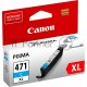 Картридж Canon CLI-471C XL (0347C001), голубой повышенной емкости, 11 мл, до 680 стр. A4, для Pixma iP7240/ MG5440/MG5740/MG6340/MG6840/MG7740/ TS5040/TS6040/TS8040/TS9040 (CLI-471XLC / CLI-471XL C)