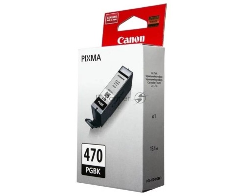 Картридж Canon PGI-470PGBK (0375C001), пигментный черный, 15 мл, до 300 стр. A4, для Pixma iP7240/ MG5440/MG5740/MG6340/MG6840/MG7740/ TS5040/TS6040/TS8040/TS9040 (PGI-470 PGBK / PGI-470 BK)