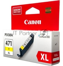 Картридж Canon CLI-471Y XL (CLI-471XLY / CLI-471XL Y) (0349C001) желтый повышенной емкости (11 мл, до 680 стр.) CANON для Pixma iP7240/ MG5440/MG5740/MG6340/MG6840/MG7740/ TS5040/TS6040/TS8040/TS9040