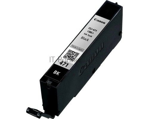 Картридж Canon CLI-471BK (0400C001) черный (7 мл., до 398 цв.фото 10х15) для Canon PIXMA MG5740/MG6840/MG7740/ TS5040/TS6040/TS8040/TS9040