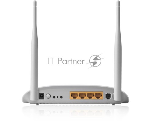 Сетевое оборудование TP-Link SOHO TD-W8961N(RU) 300 Мбит/с, 2T2R, ADSL2/ADSL+, Annex A, 4 порта 100 Мбит/с