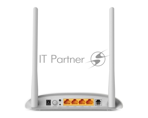 Сетевое оборудование TP-Link SOHO TD-W8961N(RU) 300 Мбит/с, 2T2R, ADSL2/ADSL+, Annex A, 4 порта 100 Мбит/с