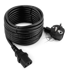 Кабель Gembird Power 250V 10A EUR, VDE Кабель питания сетевой, Евровилка, заземление, 5m (PC-186-VDE-5M)