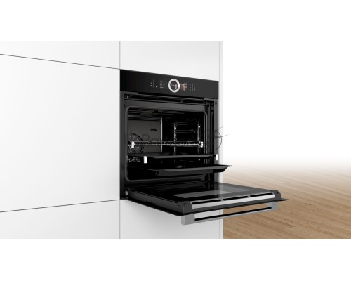Встраиваемая электрическая духовка Bosch HBG636LB1 / 59.5x59.5x54.8 см, 71л, дисплей, 13 режимов, EcoClean, телескоп. на 2 уровнях, 4 стекла, черный