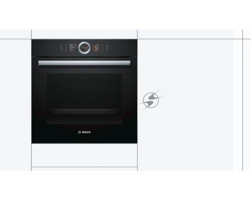 Встраиваемая электрическая духовка Bosch HBG636LB1 / 59.5x59.5x54.8 см, 71л, дисплей, 13 режимов, EcoClean, телескоп. на 2 уровнях, 4 стекла, черный