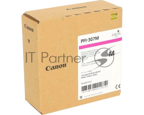 Картридж CANON PFI-307 M Magenta (330 мл) для Canon imagePROGRAF iPF830, iPF840, iPF850