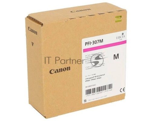 Картридж CANON PFI-307 M Magenta (330 мл) для Canon imagePROGRAF iPF830, iPF840, iPF850