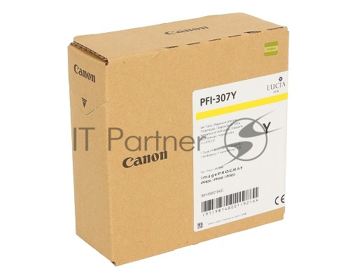 Картридж CANON PFI-307 Y Yellow (330 мл) для Canon imagePROGRAF iPF830, iPF840, iPF850