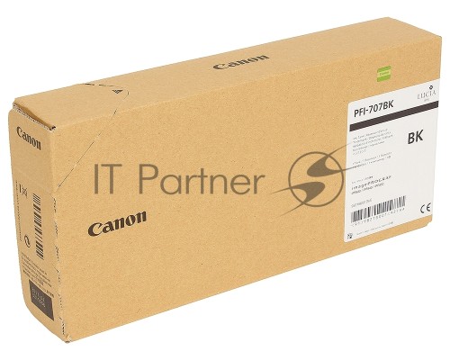 Картридж CANON PFI-707 BK Black (700 мл) для CANON iPF830/iPF840/iPF850