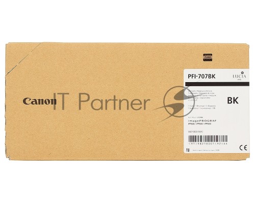 Картридж CANON PFI-707 BK Black (700 мл) для CANON iPF830/iPF840/iPF850