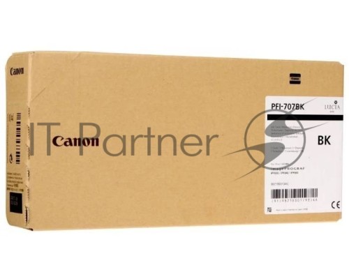 Картридж CANON PFI-707 BK Black (700 мл) для CANON iPF830/iPF840/iPF850