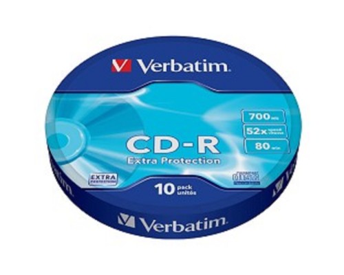 [Диск] Verbatim  Диски CD-R  10шт. 52x 700Mb, Shrink (43725)