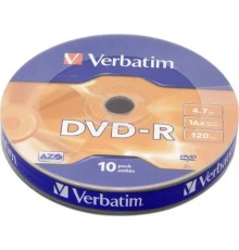 43729 Диски DVD-R Verbatim 4.7Gb 16-х, 10шт. Shrink