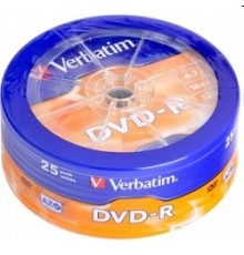 Verbatim Диски DVD-R 4.7Gb 16-х, 25шт. Shrink (43730)