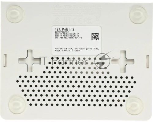 Маршрутизатор MikroTik RB750UPr2 hEX PoE lite 5x Ethernet, раздача PoE, 650 МГц ЦП, 64 МБ 5-портовый 100-Мбитный маршрутизатор с поддержкой PoE на 4-х портах
