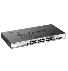 Управляемый коммутатор 2 уровня D-Link DGS-1210-28X/ME с 24 портами 10/100/1000Base-T и 4 портами 10GBase-X SFP+