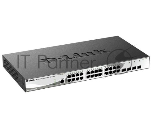 Управляемый коммутатор 2 уровня D-Link DGS-1210-28X/ME с 24 портами 10/100/1000Base-T и 4 портами 10GBase-X SFP+