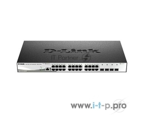 Управляемый коммутатор 2 уровня D-Link DGS-1210-28X/ME с 24 портами 10/100/1000Base-T и 4 портами 10GBase-X SFP+