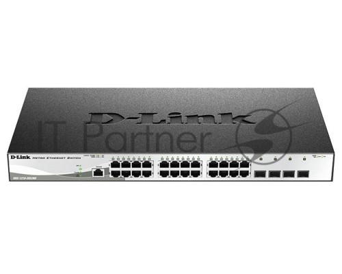 Управляемый коммутатор 2 уровня D-Link DGS-1210-28X/ME с 24 портами 10/100/1000Base-T и 4 портами 10GBase-X SFP+