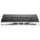 Управляемый коммутатор 2 уровня D-Link DGS-1210-28X/ME с 24 портами 10/100/1000Base-T и 4 портами 10GBase-X SFP+
