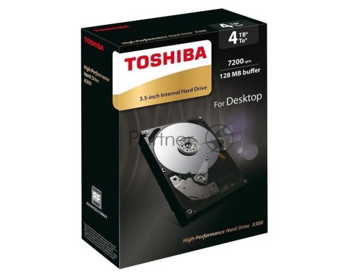 Жесткий диск Toshiba SATA-III 4Tb HDWE140EZSTA X300 (7200rpm) 128Mb 3.5
