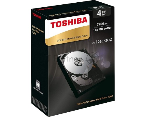 Жесткий диск Toshiba SATA-III 4Tb HDWE140EZSTA X300 (7200rpm) 128Mb 3.5