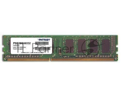 Оперативная память Patriot 8Gb DDR3 8Gb 1333MHz DIMM PSD38G13332 RTL PC3-10600 CL9 240-pin 1.5В Оперативная память Patriot 8Gb DDR3 8Gb 1333MHz DIMM PSD38G13332 RTL PC3-10600 CL9 240-pin 1.5В