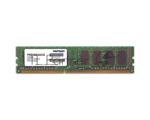 Оперативная память Patriot 8Gb DDR3 8Gb 1333MHz DIMM PSD38G13332 RTL PC3-10600 CL9 240-pin 1.5В Оперативная память Patriot 8Gb DDR3 8Gb 1333MHz DIMM PSD38G13332 RTL PC3-10600 CL9 240-pin 1.5В