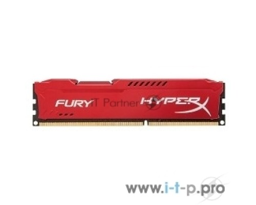 Модуль памяти Kingston DIMM DDR3 4GB (PC3-15000) 1866MHz HX318C10FR/4 HyperX Fury Red Series CL10