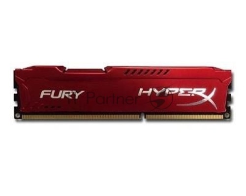 Модуль памяти Kingston DIMM DDR3 4GB (PC3-15000) 1866MHz HX318C10FR/4 HyperX Fury Red Series CL10