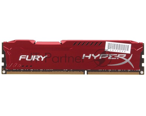 Модуль памяти Kingston DIMM DDR3 8GB (PC3-15000) 1866MHz HX318C10FR/8  HyperX Fury Red Series CL10