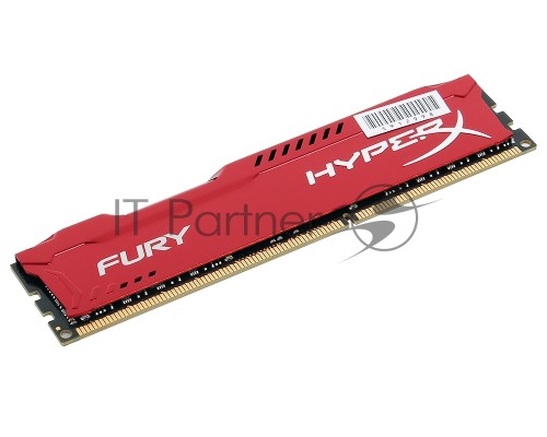 Модуль памяти Kingston DIMM DDR3 8GB (PC3-15000) 1866MHz HX318C10FR/8  HyperX Fury Red Series CL10
