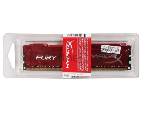 Модуль памяти Kingston DIMM DDR3 8GB (PC3-15000) 1866MHz HX318C10FR/8  HyperX Fury Red Series CL10
