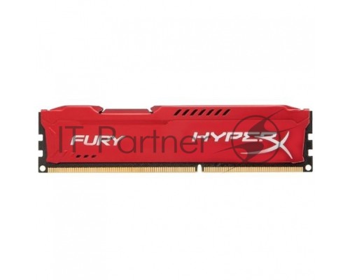 Модуль памяти Kingston DIMM DDR3 8GB (PC3-15000) 1866MHz HX318C10FR/8  HyperX Fury Red Series CL10