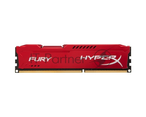 Модуль памяти Kingston DIMM DDR3 8GB (PC3-15000) 1866MHz HX318C10FR/8  HyperX Fury Red Series CL10