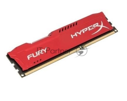 Модуль памяти Kingston DIMM DDR3 4GB (PC3-12800) 1600MHz HX316C10FR/4 HyperX Fury Red Series CL10