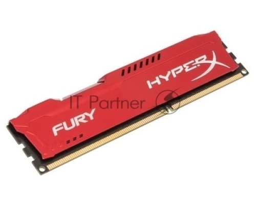 Модуль памяти Kingston DIMM DDR3 4GB (PC3-12800) 1600MHz HX316C10FR/4 HyperX Fury Red Series CL10