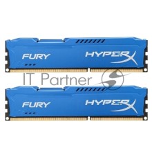 Модуль памяти Kingston DDR3 DIMM 8GB (PC3-15000) 1866MHz Kit (2 x 4GB)  HX318C10FK2/8 HyperX Fury Series CL10