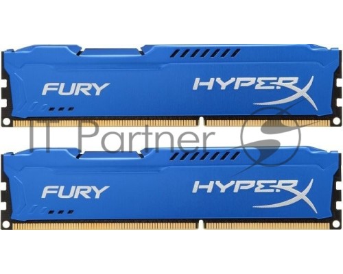 Модуль памяти Kingston DDR3 DIMM 8GB (PC3-15000) 1866MHz Kit (2 x 4GB)  HX318C10FK2/8 HyperX Fury Series CL10