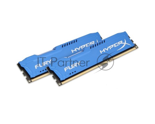 Модуль памяти Kingston DDR3 DIMM 8GB (PC3-15000) 1866MHz Kit (2 x 4GB)  HX318C10FK2/8 HyperX Fury Series CL10