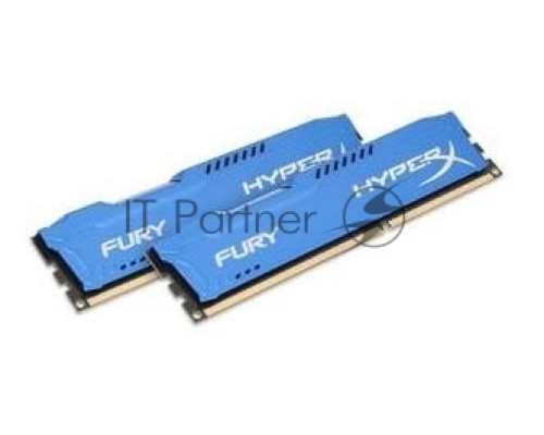 Модуль памяти Kingston DDR3 DIMM 8GB (PC3-15000) 1866MHz Kit (2 x 4GB)  HX318C10FK2/8 HyperX Fury Series CL10