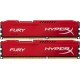 Модуль памяти Kingston DIMM DDR3 8GB (PC3-12800) 1600MHz Kit (2 x 4GB)  HX316C10FRK2/8 HyperX Fury Series CL10 Red