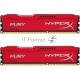 Модуль памяти Kingston DIMM DDR3 8GB (PC3-12800) 1600MHz Kit (2 x 4GB)  HX316C10FRK2/8 HyperX Fury Series CL10 Red