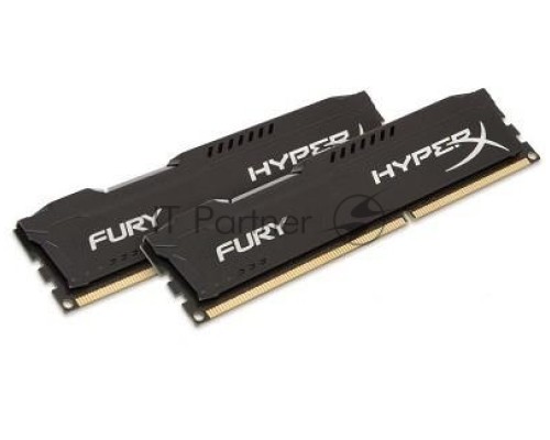 Модуль памяти Kingston DIMM DDR3 8GB (PC3-12800) 1600MHz Kit (2 x 4GB)  HX316C10FBK2/8 HyperX Fury Series CL10 Black
