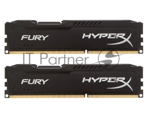Модуль памяти Kingston DIMM DDR3 8GB (PC3-12800) 1600MHz Kit (2 x 4GB)  HX316C10FBK2/8 HyperX Fury Series CL10 Black