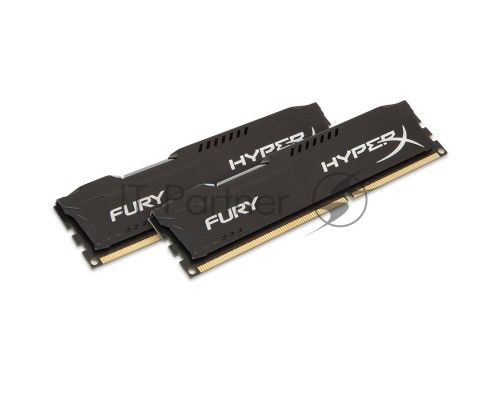 Модуль памяти Kingston DIMM DDR3 8GB (PC3-12800) 1600MHz Kit (2 x 4GB)  HX316C10FBK2/8 HyperX Fury Series CL10 Black