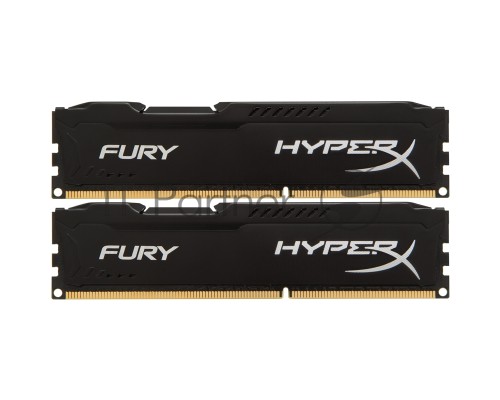 Модуль памяти Kingston DIMM DDR3 8GB (PC3-12800) 1600MHz Kit (2 x 4GB)  HX316C10FBK2/8 HyperX Fury Series CL10 Black