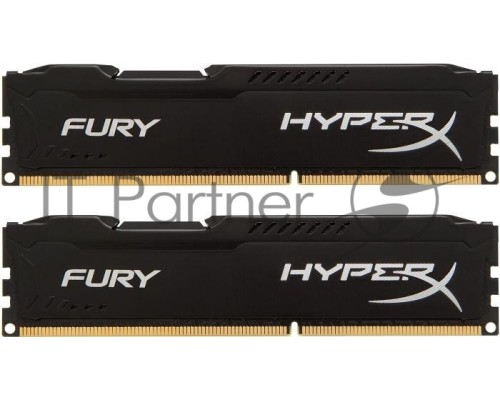 Модуль памяти Kingston DIMM DDR3 8GB (PC3-12800) 1600MHz Kit (2 x 4GB)  HX316C10FBK2/8 HyperX Fury Series CL10 Black