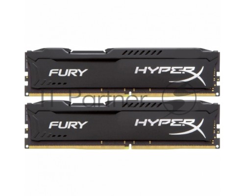 Модуль памяти Kingston DIMM DDR3 8GB (PC3-12800) 1600MHz Kit (2 x 4GB)  HX316C10FBK2/8 HyperX Fury Series CL10 Black